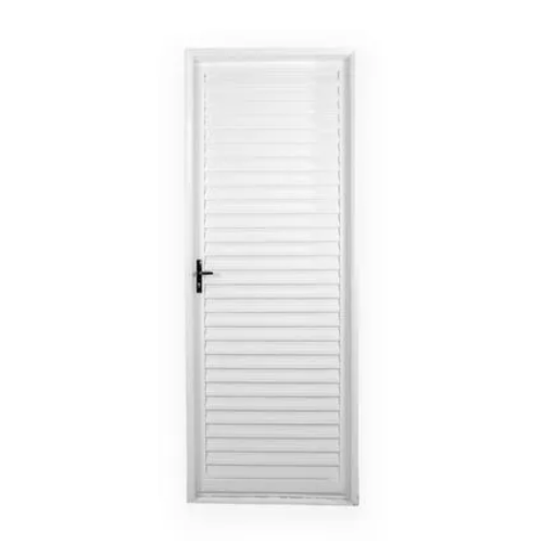 Porta Direita Branca de Alumínio Laminada de 2,10 x 0,80m Maxibell